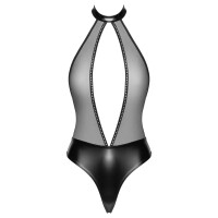 Schulter- und Rückenfreier Stringbody - Schwarz