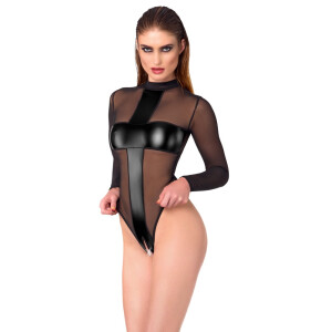 Langarm-Body Ouvert von NOIR - Schwarz