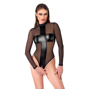 Langarm-Body Ouvert von NOIR - Schwarz