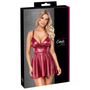 Träger-Minikleid von Cottelli PARTY im edlen Mattlook - ROT