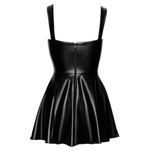 Träger-Minikleid von Noir im Coolen Schwarzen Powerwetlook