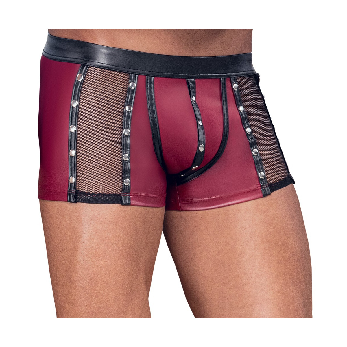 Enge Herren Pants - Roter Mattlook mit s box