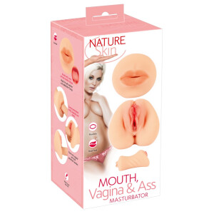 Nature Skin Mund-, Vagina- und Arsch »Masturbator«