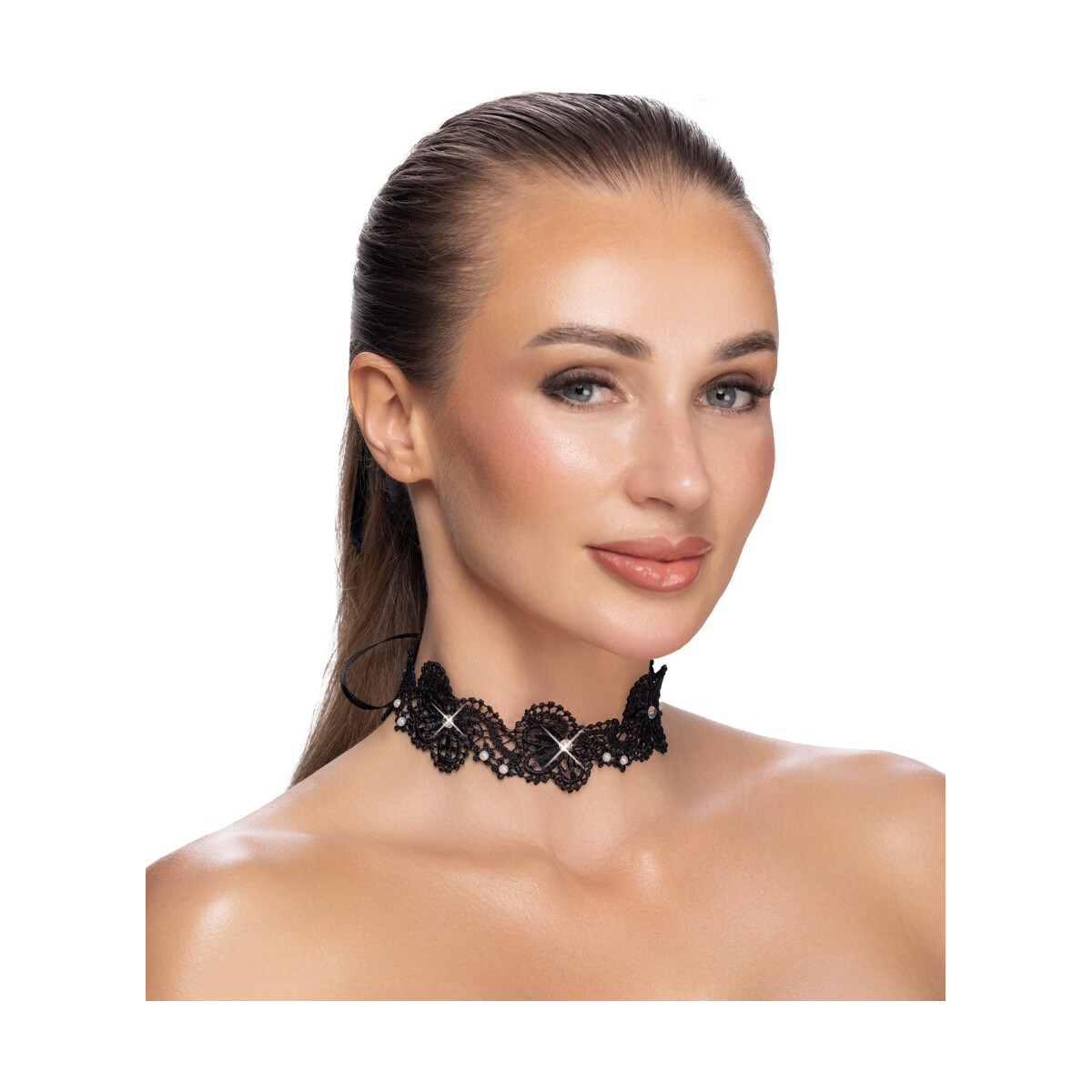 Halsband schwarz - Größe - S-L
