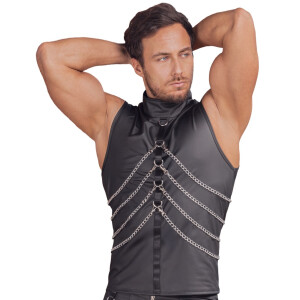 Ärmelloses Herren Shirt von NEK in Mattlook - Schwarz