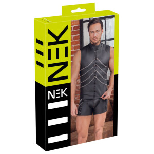 Ärmelloses Herren Shirt von NEK in Mattlook - Schwarz