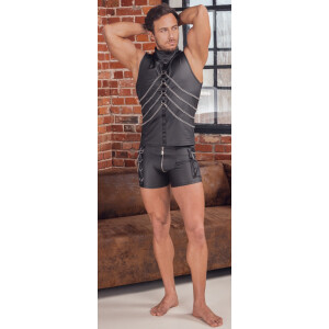 Ärmelloses Herren Shirt von NEK in Mattlook - Schwarz