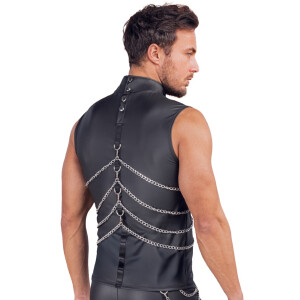 Ärmelloses Herren Shirt von NEK in Mattlook - Schwarz
