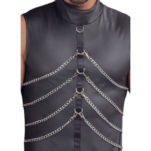 Ärmelloses Herren Shirt von NEK in Mattlook - Schwarz