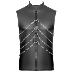 Ärmelloses Herren Shirt von NEK in Mattlook - Schwarz