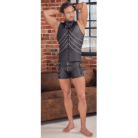 Ärmelloses Herren Shirt von NEK in Mattlook - Schwarz