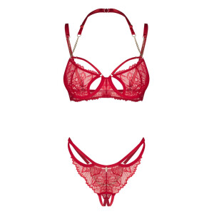 Obsessive Set Matildea - BH und Riostring im Set - ROT