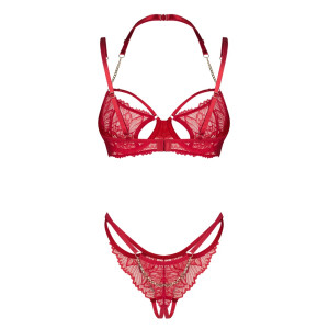 Obsessive Set Matildea - BH und Riostring im Set - ROT