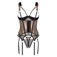 Obsessive Soranna Strapshemd & Ouvert-String Set - Busenfrei - Bronze