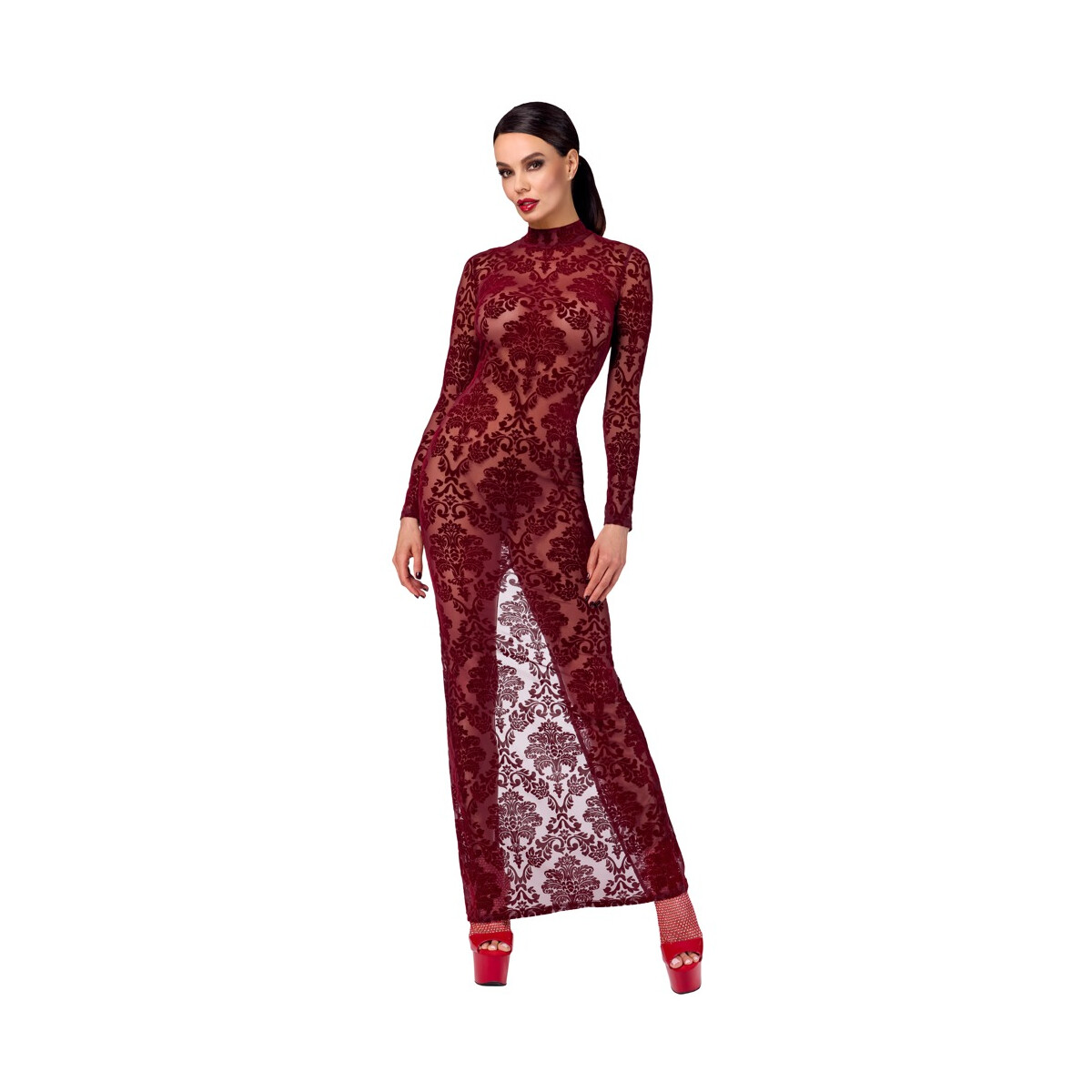 Noir Kleid Kink Royal - Knöchellang - ROT