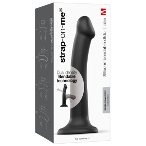 Dual Density Bendable Dildo - Real -Schwarz