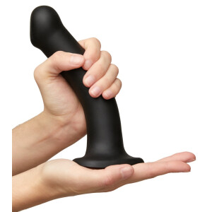 Dual Density Bendable Dildo - Real -Schwarz