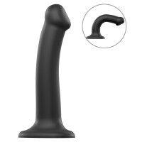 Dual Density Bendable Dildo - Real -Schwarz
