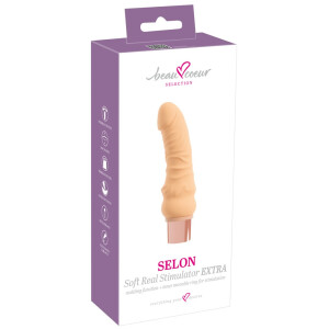 beau cœur SELON Soft Real Stimulator EXTRA - Naturvibrator mit nickender Eichel & Moving-Ring