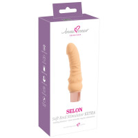 beau cœur SELON Soft Real Stimulator EXTRA - Naturvibrator mit nickender Eichel & Moving-Ring
