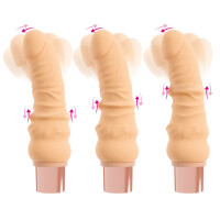beau cœur SELON Soft Real Stimulator EXTRA - Naturvibrator mit nickender Eichel & Moving-Ring