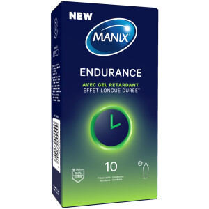 MANIX Endurance Kondome - Aktverlängernd - Benzocain-Gel - 10 Stück