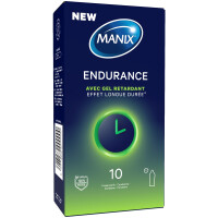 MANIX Endurance Kondome - Aktverlängernd - Benzocain-Gel - 10 Stück