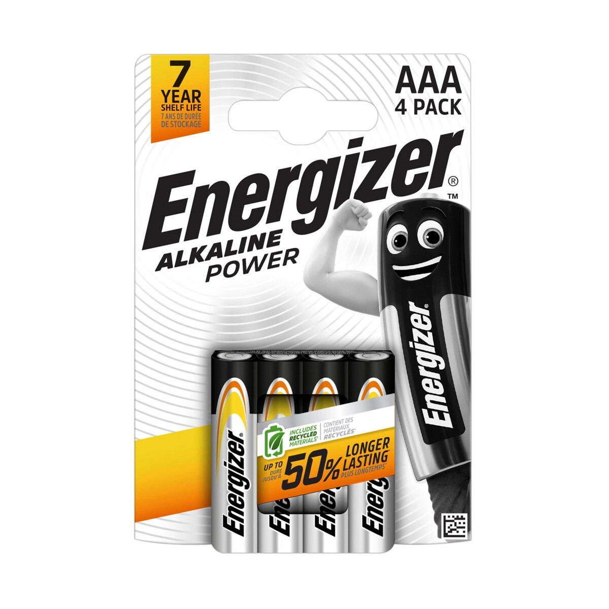 Energizer Alkaline Power AAA Batterien - 1,5V Micro - 4er-Pa