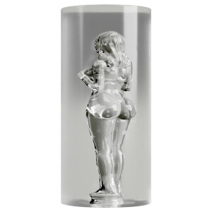 STROKER Masturbator Female Shaped Tunnel - Transparent - 3D-Struktur