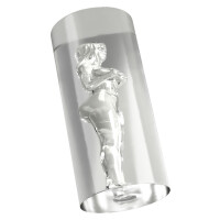 Transparenter STROKER Masturbator mit einer sichtbaren 3D-Frauensilhouette im Inneren