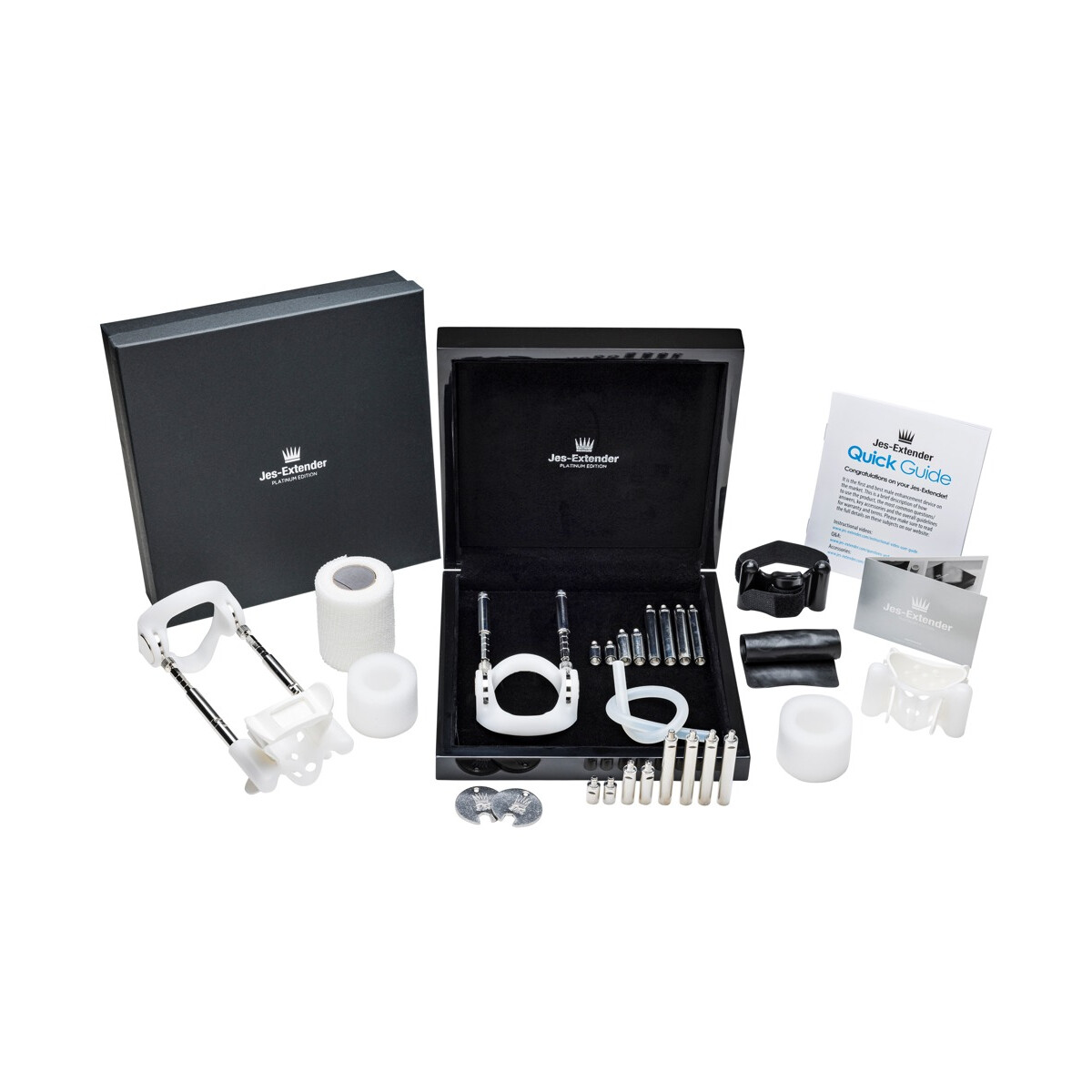 Jes-Extender Platinum Set in edler schwarzer Lackbox mit pla