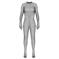 Fantasy by Cottelli Netz-Catsuit - Ouvert - Mit Handschuhen & Füßen - Schwarz