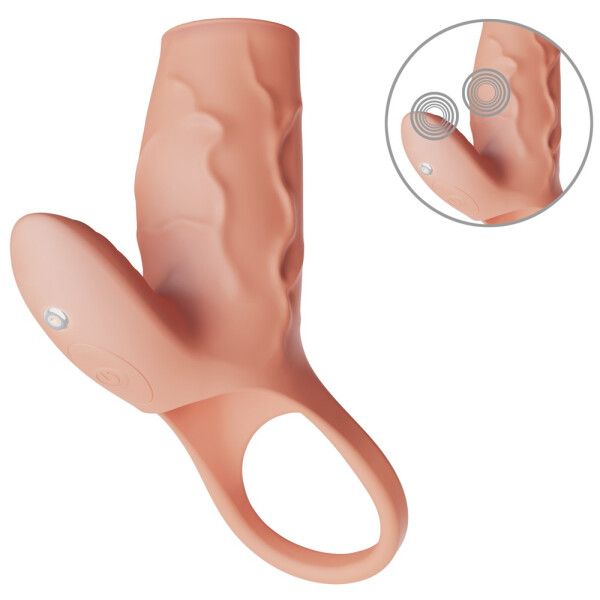 Realistixxx RealSleeve Clit - Vibro-Penismanschette - Klitoris-Tickler - 2 Motoren