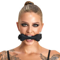 Bad Kitty Bone Gag - Silikon-Knebel im Knochen-Design - Schwarz - Puppy Play