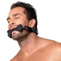 Bad Kitty Bone Gag - Silikon-Knebel im Knochen-Design - Schwarz - Puppy Play
