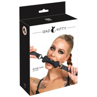 Bad Kitty Bone Gag - Silikon-Knebel im Knochen-Design - Schwarz - Puppy Play