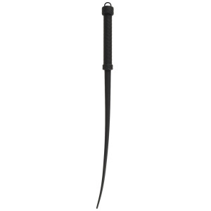 Schwarze Singletail-Peitsche aus Silikon von Bad Kitty mit strukturiertem Griff