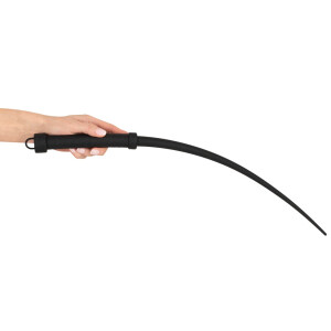 Bad Kitty Silikon Singletail-Peitsche - 60 cm - Schwarz - Flexibel