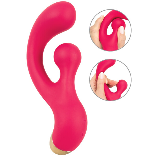 Türkisfarbener Sweet Smile Rabbitvibrator mit rotierendem Klitoris-Stimulator