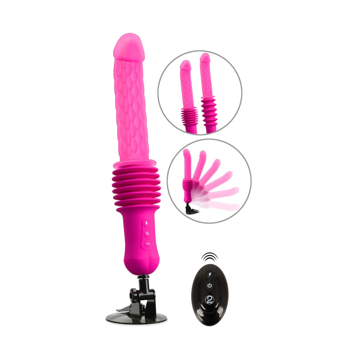 Pinkfarbener Stoßvibrator You2Toys RC Warming Fucking 