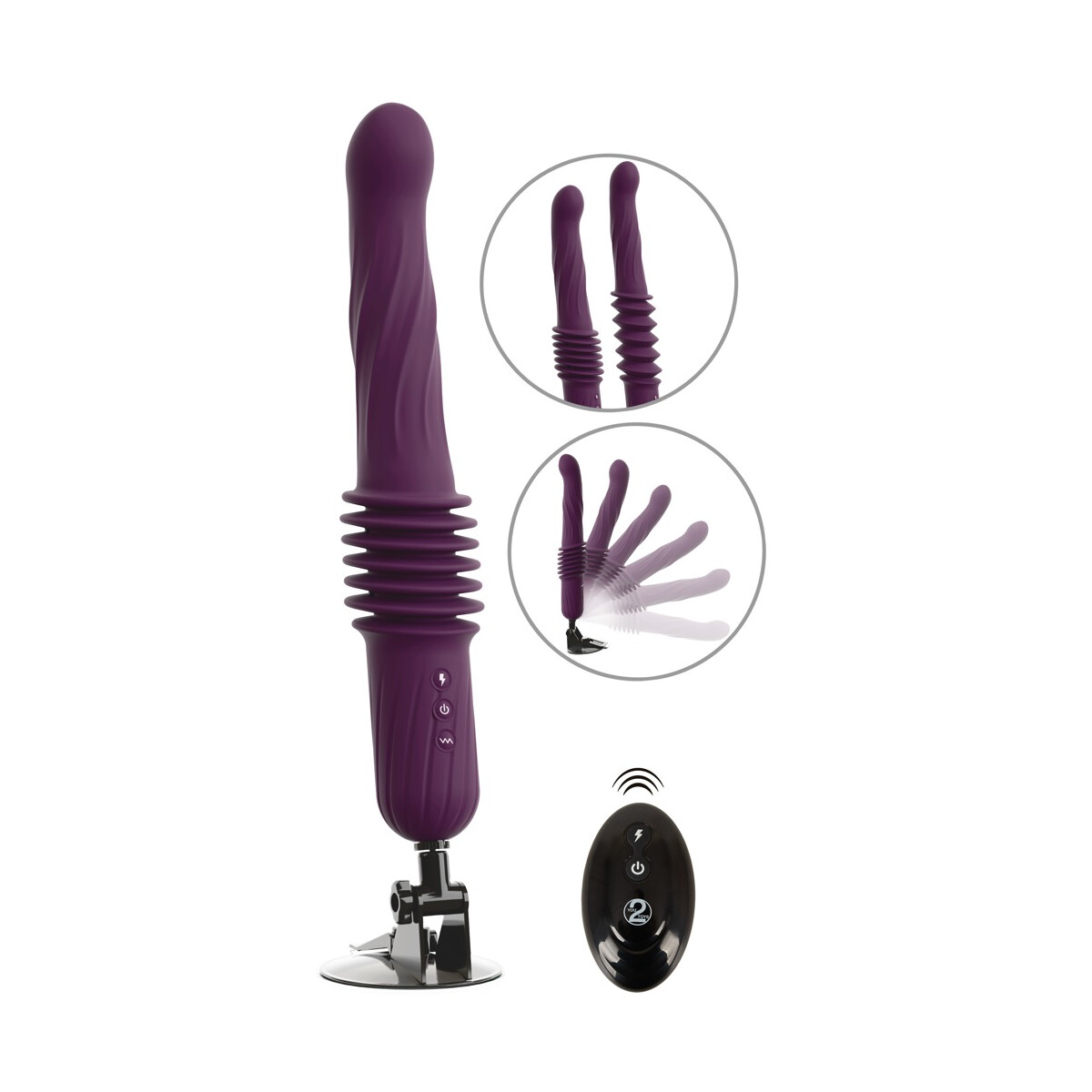 Schwarzer Stoßvibrator You2Toys RC Warming Fucking Mac