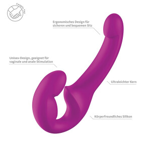 Pinker gurtloser Doppeldildo Fun Factory SHARE LITE aus medizinischem Silikon