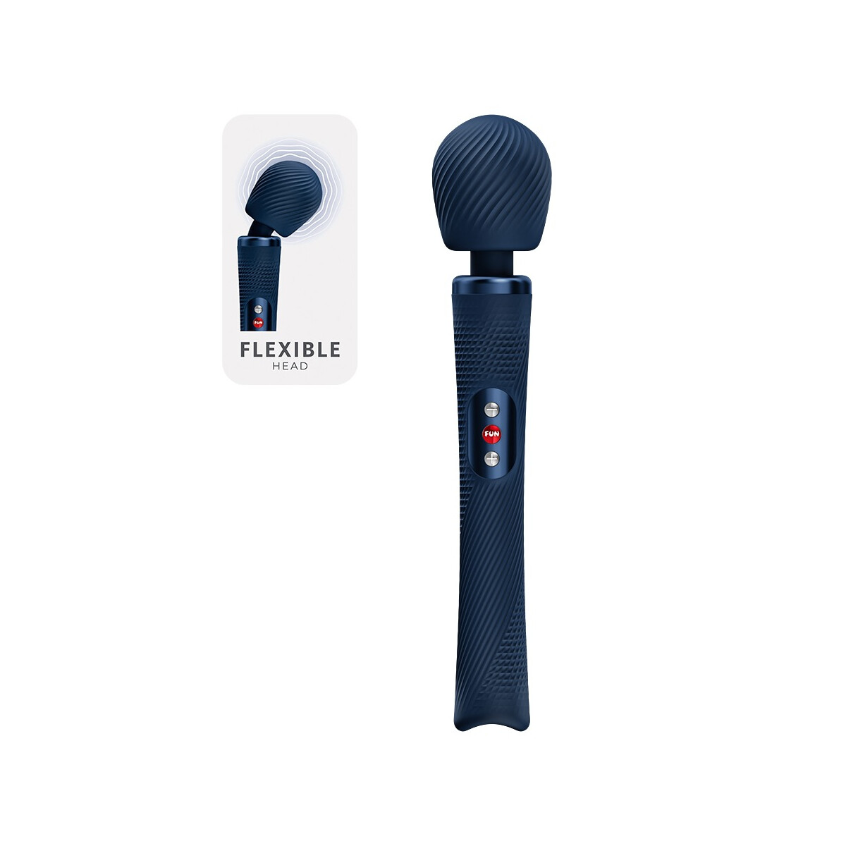Blauer Fun Factory VIM Premium Massagestab mit flexiblem Ril