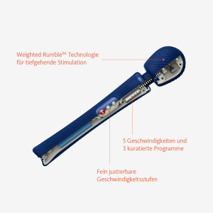 Fun Factory VIM - Premium Wand Massager - Weighted Rumble Technik - Blau