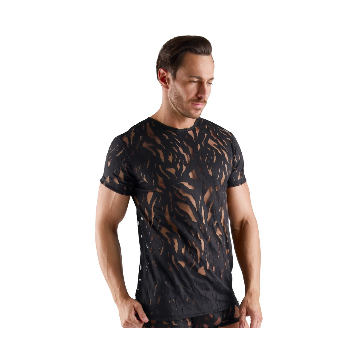 Schwarzes Svenjoyment Kurzarm-Shirt f&uu box
