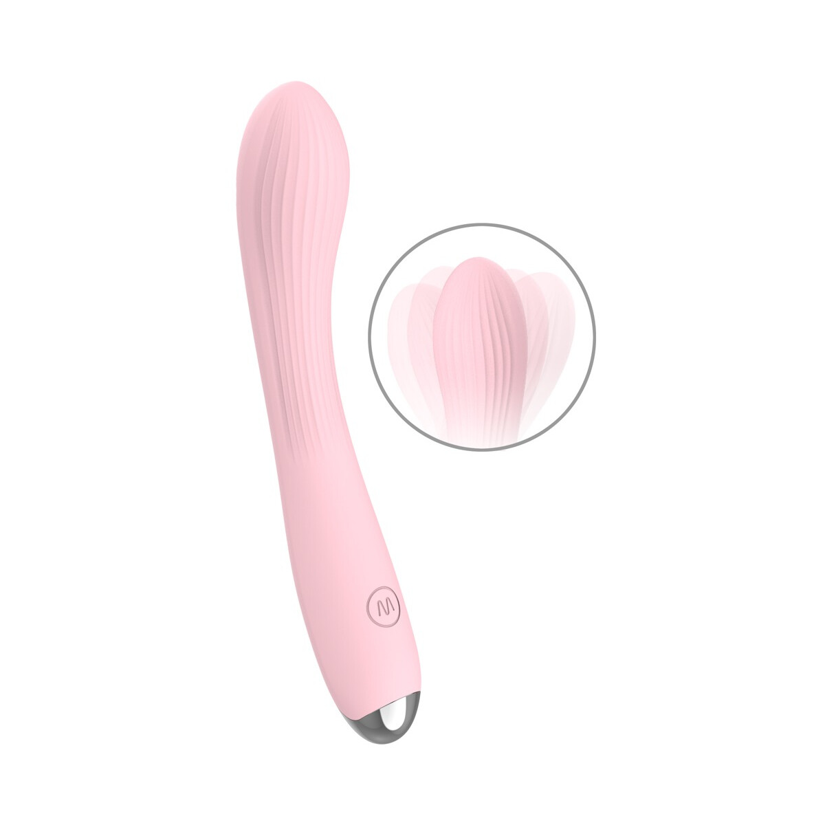 Rosa Curved Vibrator beau cœur KIREYA mit Rillenstrukt