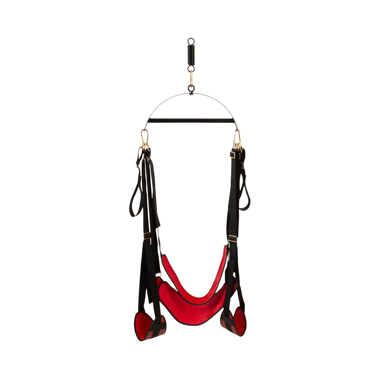 Luxuriöse Bad Kitty Love Swing Deluxe in Schwarz-Rot mi