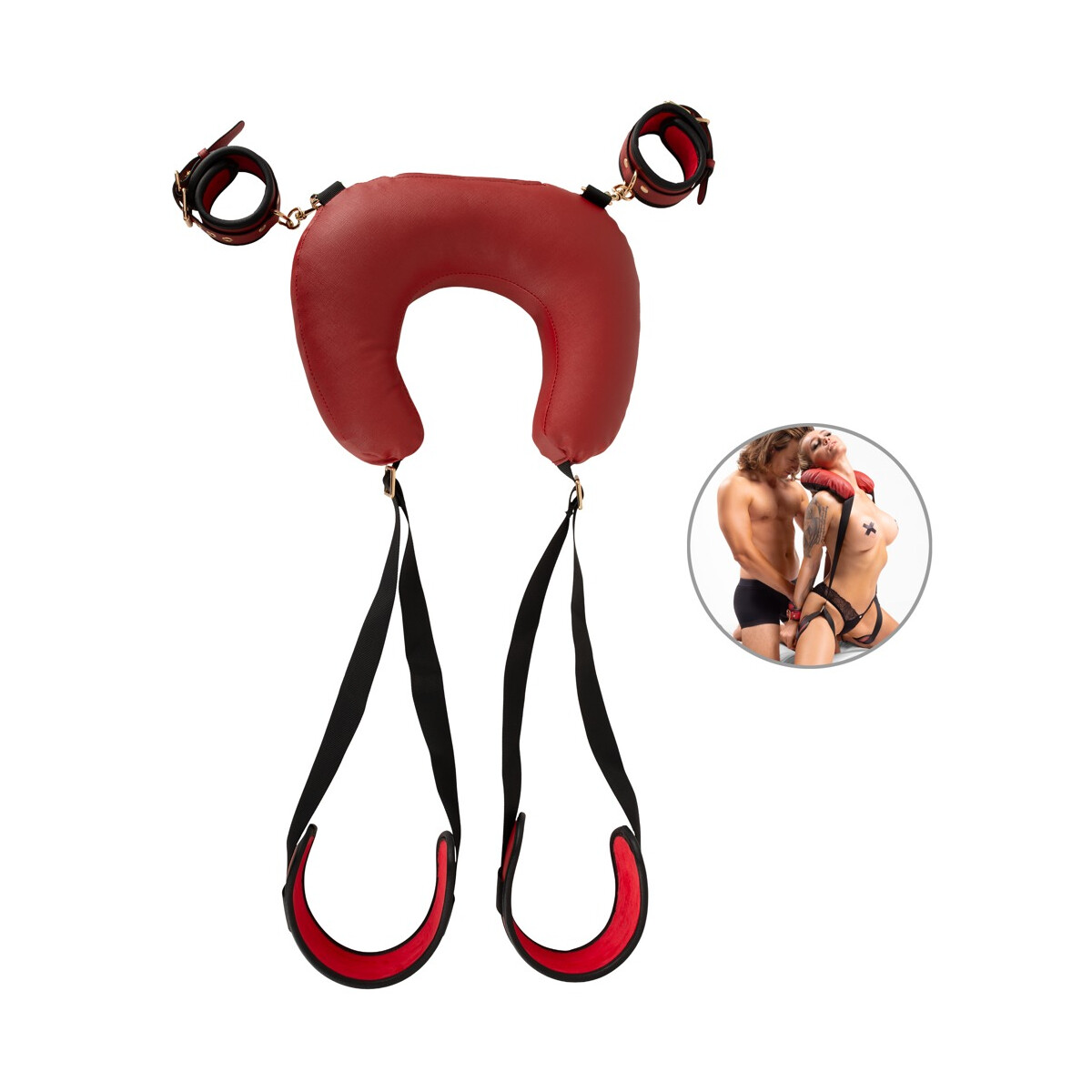 Bad Kitty Neck-Cushion-Thigh-Restraint Set - Gepolsterte Nac