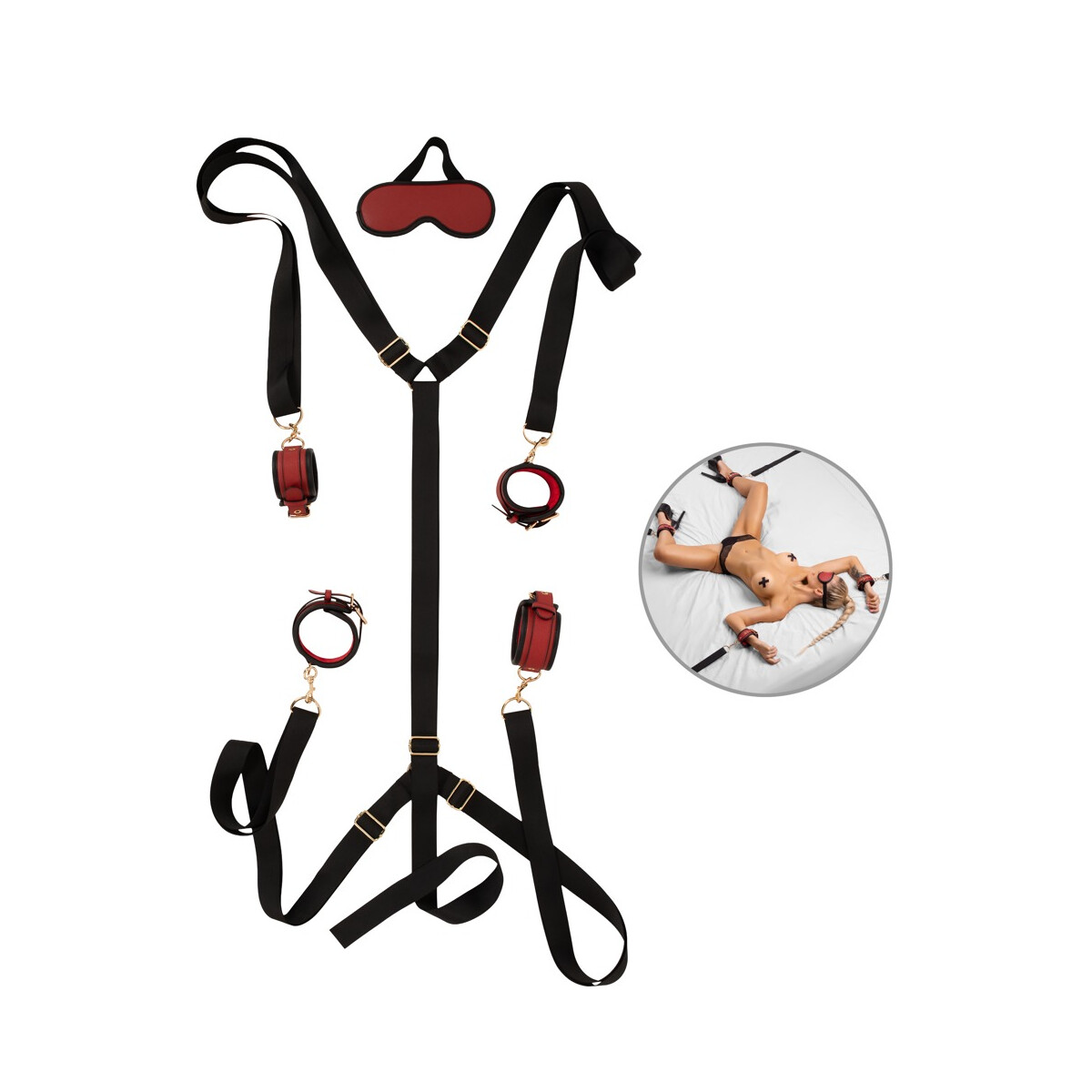 Bad Kitty Under the Bed Restraint Kit - 6-teiliges Bettfesse