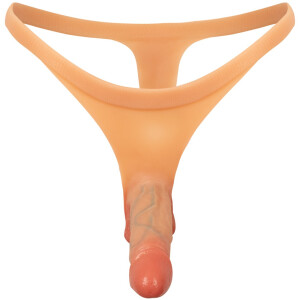 You2Toys Double Penis Thong - Strap-on-String mit Innen- & Außendildo - Liquid Silikon